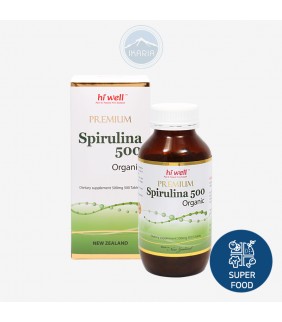 Hi Well Premium Organic Spirulina 500mg 500 Tablets