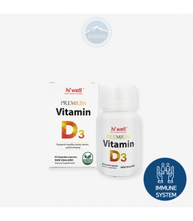 Hi Well Premium Vitamin D3 90Vegetarian Capsules