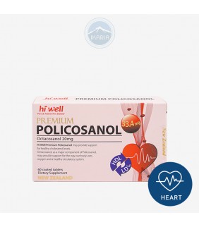 Hi Well Premium Policosanol 33.4mg 60 Tablets