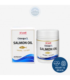 Hi Well Premium Omega3 Salmon Oil 200 SoftGel Capsules